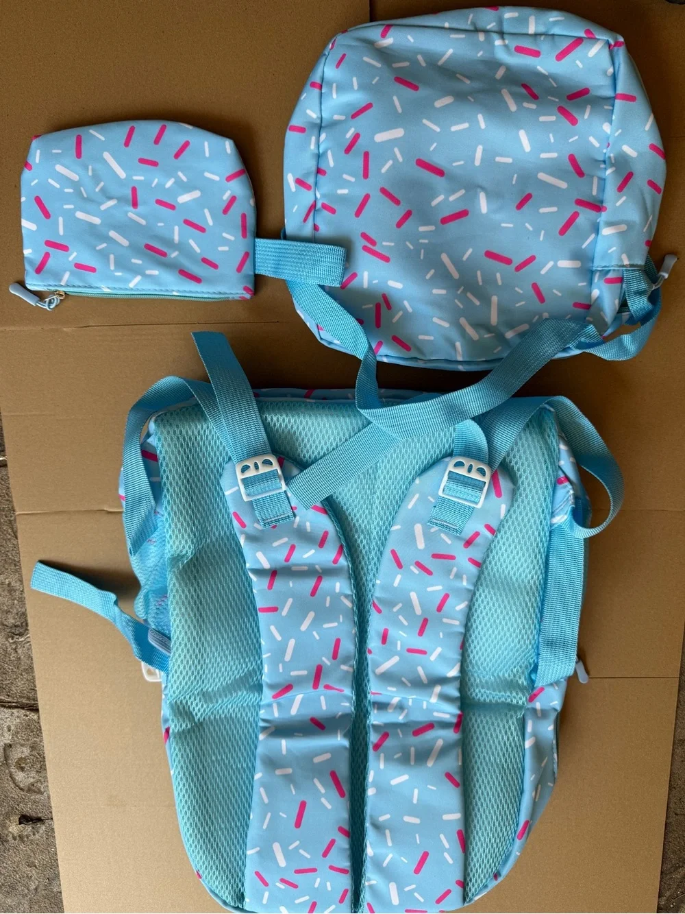 Kids Blue Ice Cream Sprinkles Backpack Set - Brand Unspecified